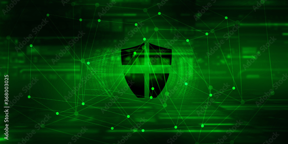 2d illustration Security concept - shield 2d illustration Security concept - shield