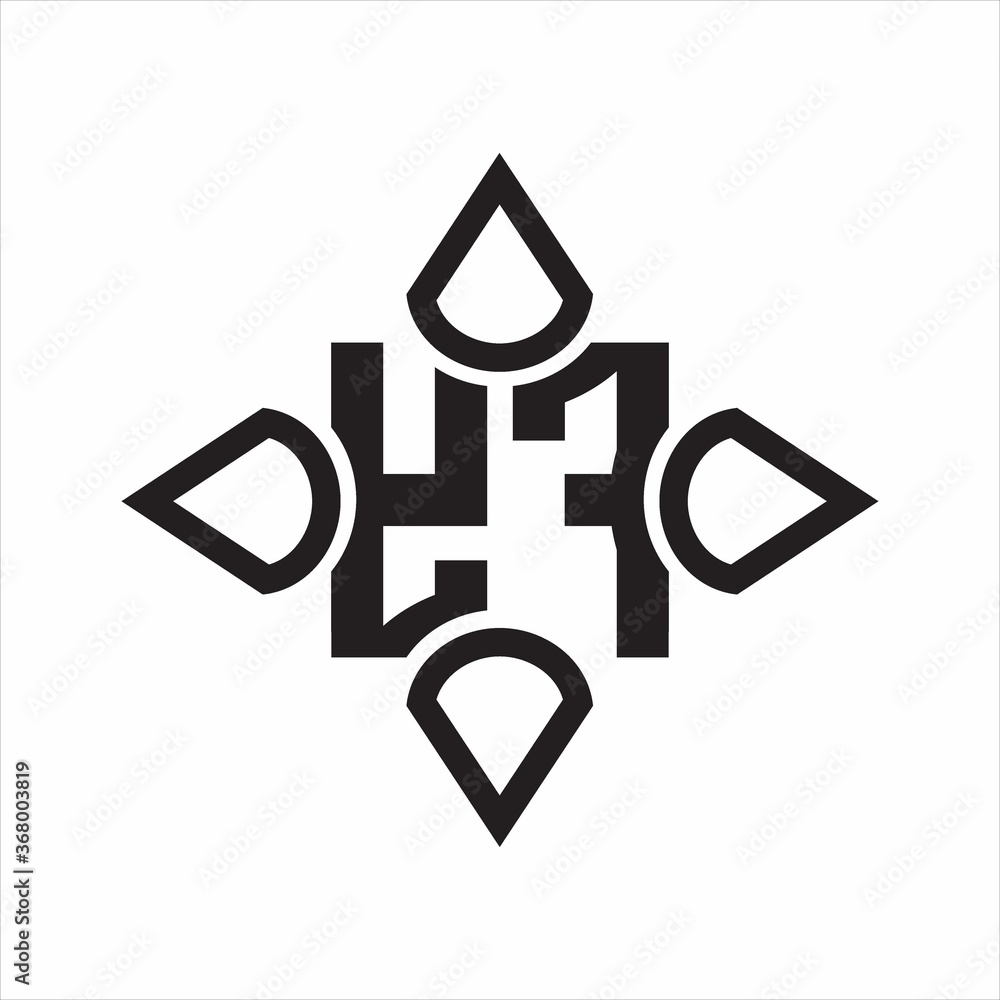 YF Logo monogram with four cone rounded by the shape design template on white background YF Logo monogram with four cone rounded by the shape design template on white background