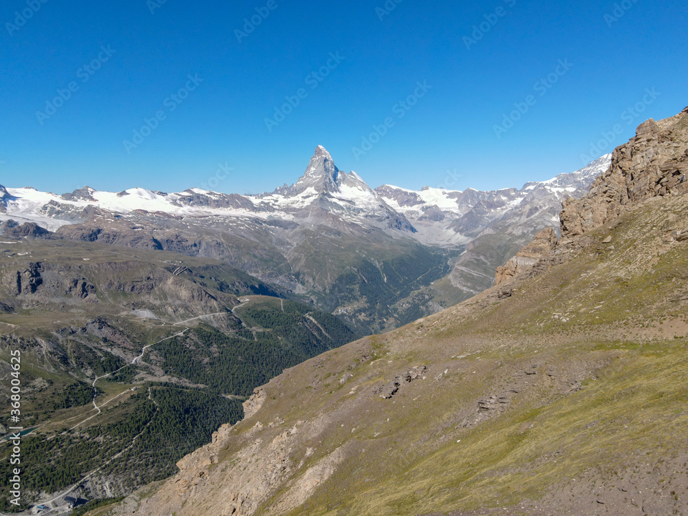 Mount Matterhorn at Zermatt on the Swiss Alps
