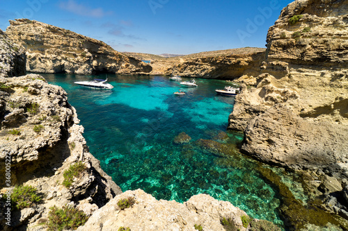 Malta, Comino island, panoramic view of the cliffs and the sea © Roberto