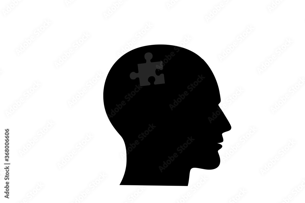 nachdenken Kopf, Puzzle, icon nachdenken Kopf, Puzzle, icon