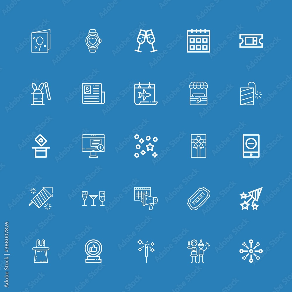 Editable 25 event icons for web and mobile Editable 25 event icons for web and mobile