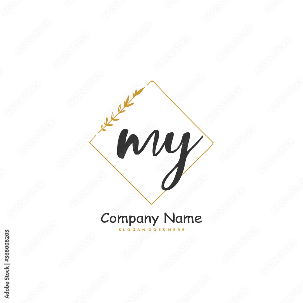 M Y MY Initial handwriting and signature logo design with circle. Beautiful design handwritten logo for fashion, team, wedding, luxury logo. M Y MY Initial handwriting and signature logo design with circle. Beautiful design handwritten logo for fashion, team, wedding, luxury logo.