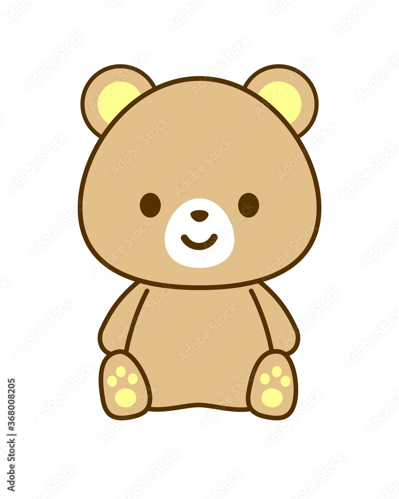座るくまのイラスト 座るくまのイラスト