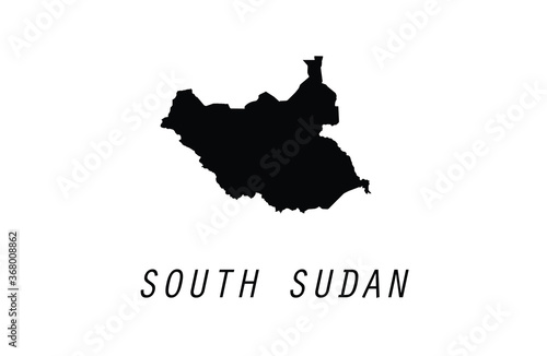 South Sudan map vector illustration