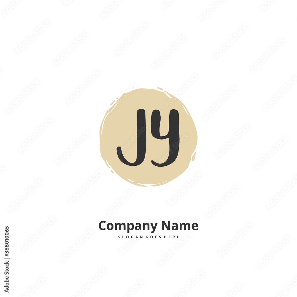 J Y JY Initial handwriting and signature logo design with circle. Beautiful design handwritten logo for fashion, team, wedding, luxury logo. J Y JY Initial handwriting and signature logo design with circle. Beautiful design handwritten logo for fashion, team, wedding, luxury logo.
