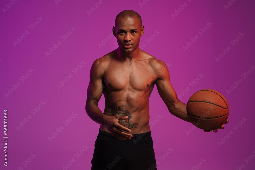 Fitness sports man playing basketball Fitness sports man playing basketball