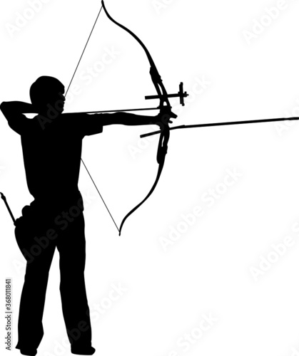 ale archer aiming with a recurve bow