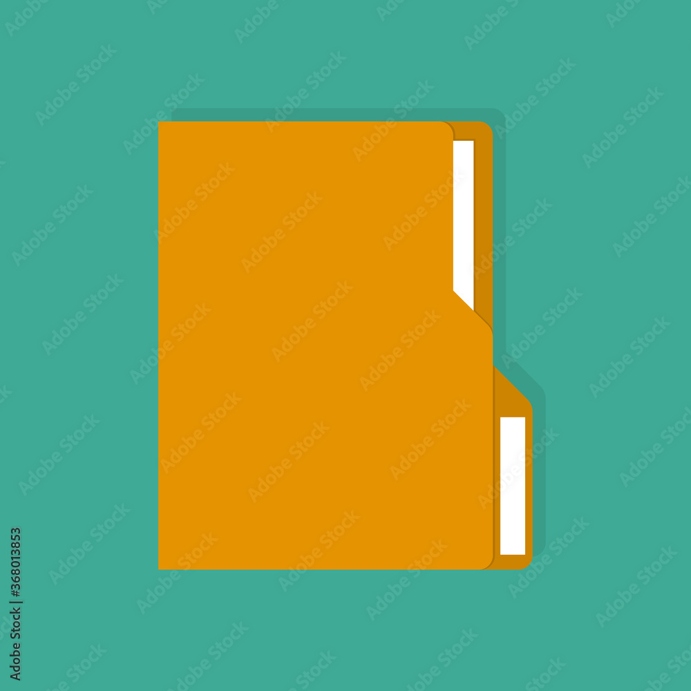 Folder with Document. Flat design vector illustration Folder with Document. Flat design vector illustration