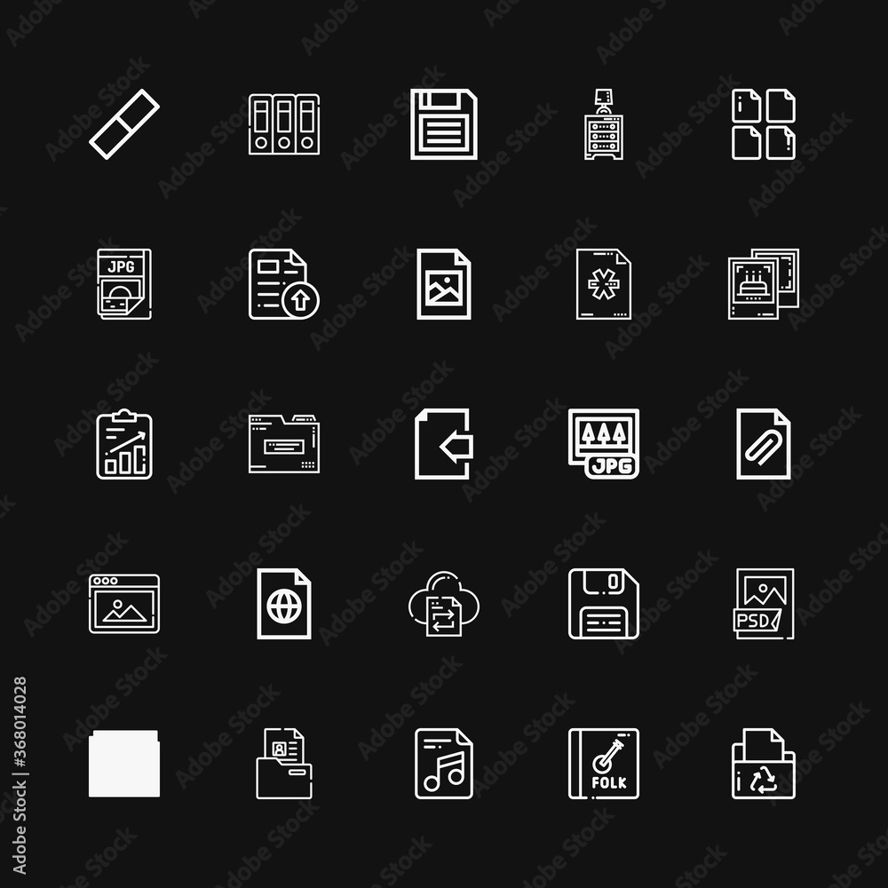 Editable 25 folder icons for web and mobile Editable 25 folder icons for web and mobile