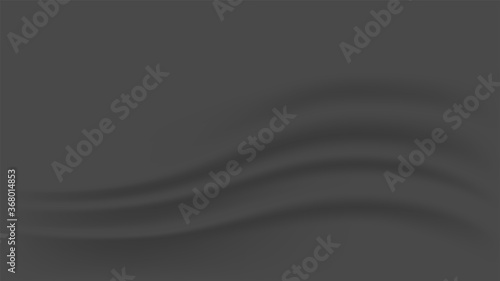 black fabric cloth smooth for background, wavy fabric cloth black color, grey with wave curve for luxurious backdrop, fabric silk gray for wallpaper, clothes texture flowing and ripple, copy space