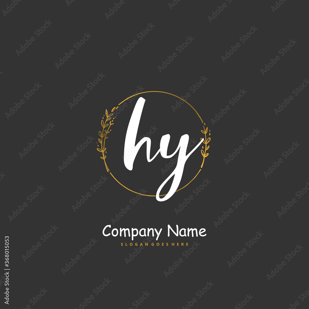 H Y HY Initial handwriting and signature logo design with circle. Beautiful design handwritten logo for fashion, team, wedding, luxury logo. H Y HY Initial handwriting and signature logo design with circle. Beautiful design handwritten logo for fashion, team, wedding, luxury logo.