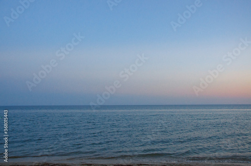 Background of black sea sunset