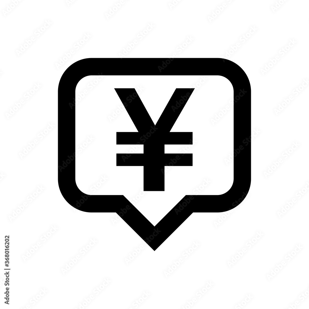 yen currency symbol in speech bubble square isolated on white, yen money for app symbol, simple flat yen money, currency digital yen icon for financial concept yen currency symbol in speech bubble square isolated on white, yen money for app symbol, simple flat yen money, currency digital yen icon for financial concept