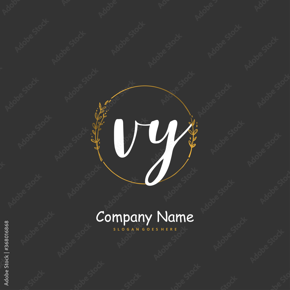 V Y VY Initial handwriting and signature logo design with circle. Beautiful design handwritten logo for fashion, team, wedding, luxury logo. V Y VY Initial handwriting and signature logo design with circle. Beautiful design handwritten logo for fashion, team, wedding, luxury logo.