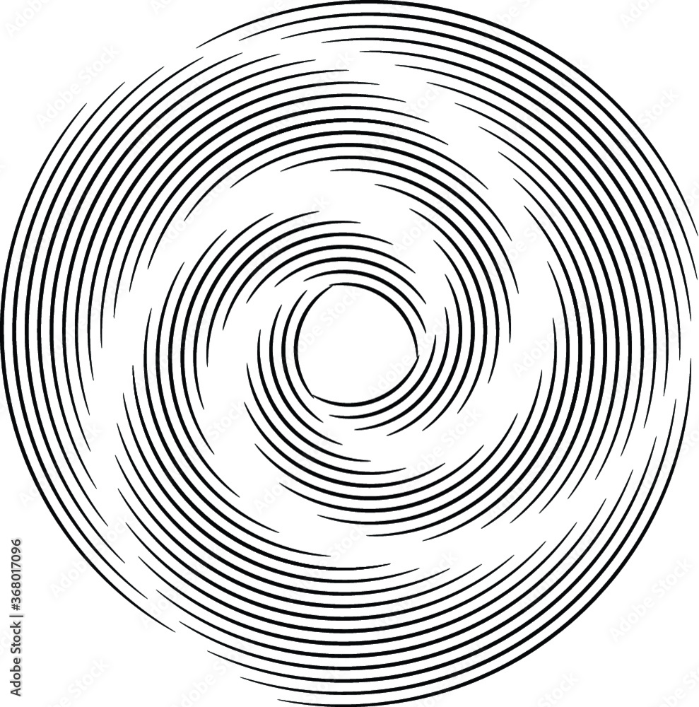 Lines in Circle Form . Spiral Vector Illustration .Technology round Logo . Design element . Abstract Geometric shape .