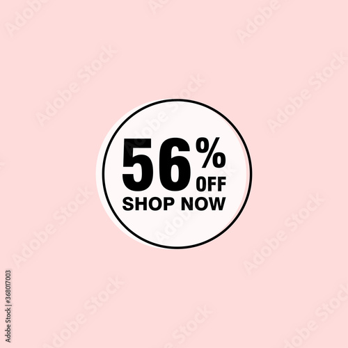 56 discount, Sales Vector badges for Labels, , Stickers, Banners, Tags, Web Stickers, New offer. Discount origami sign banner © Catharsis