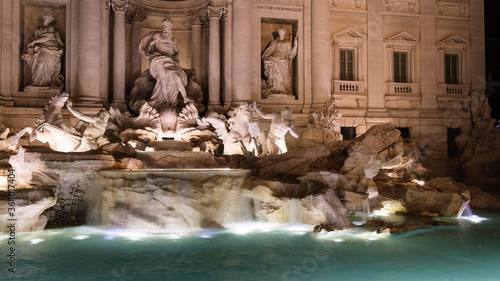 Trevi Fountain at Night, Rome, Lazio, Italy