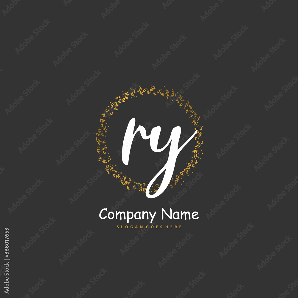 R Y RY Initial handwriting and signature logo design with circle. Beautiful design handwritten logo for fashion, team, wedding, luxury logo. R Y RY Initial handwriting and signature logo design with circle. Beautiful design handwritten logo for fashion, team, wedding, luxury logo.