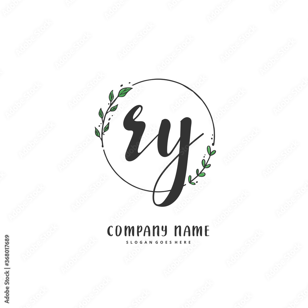 R Y RY Initial handwriting and signature logo design with circle. Beautiful design handwritten logo for fashion, team, wedding, luxury logo. R Y RY Initial handwriting and signature logo design with circle. Beautiful design handwritten logo for fashion, team, wedding, luxury logo.