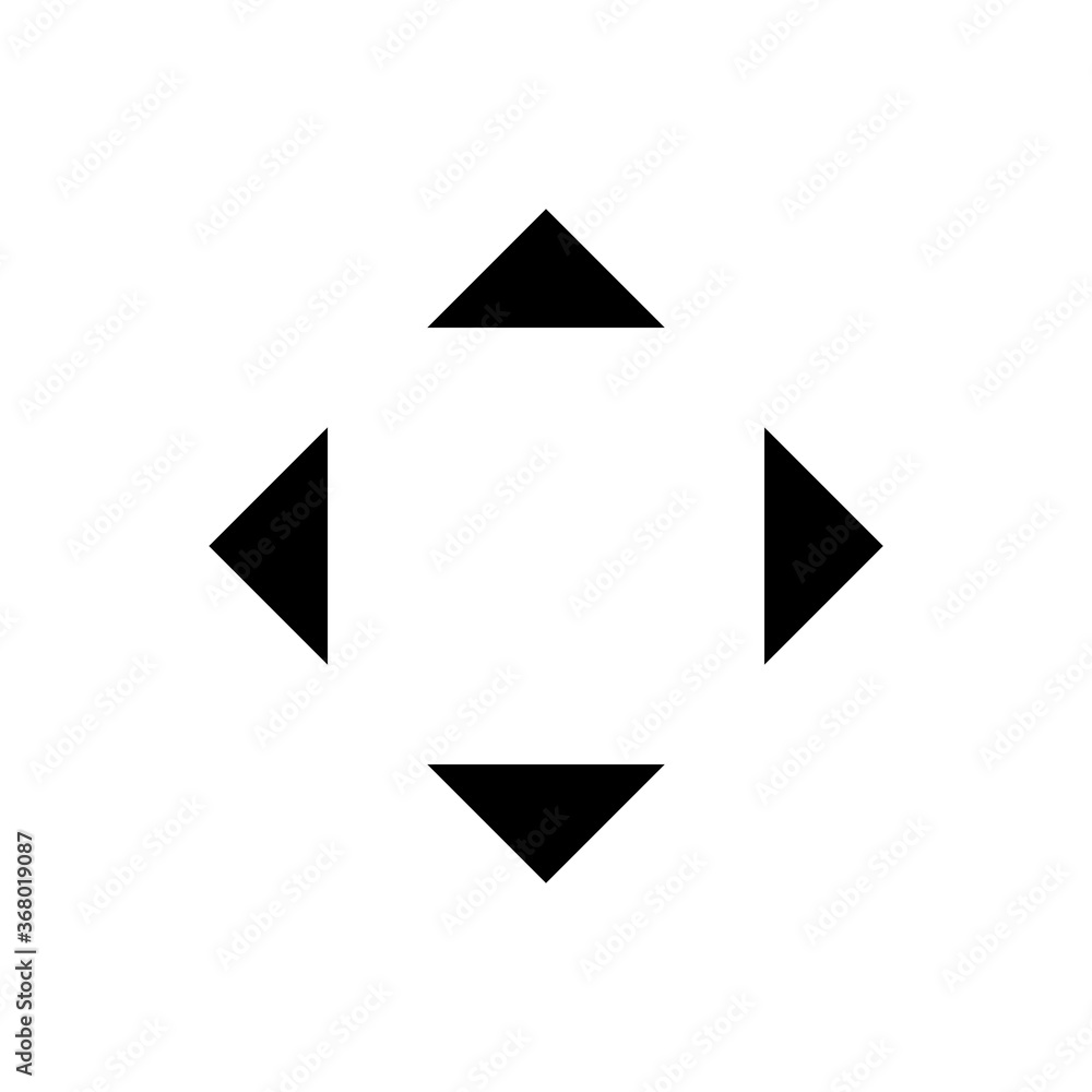 Black arrow left right up and down sign eps ten Black arrow left right up and down sign eps ten