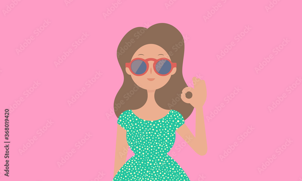 OK Vacances Girl Illstration OK Vacances Girl Illstration