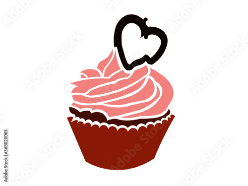 cupcake with pink icing