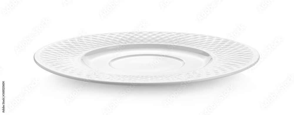 empty ceramic plate isolated on white background empty ceramic plate isolated on white background