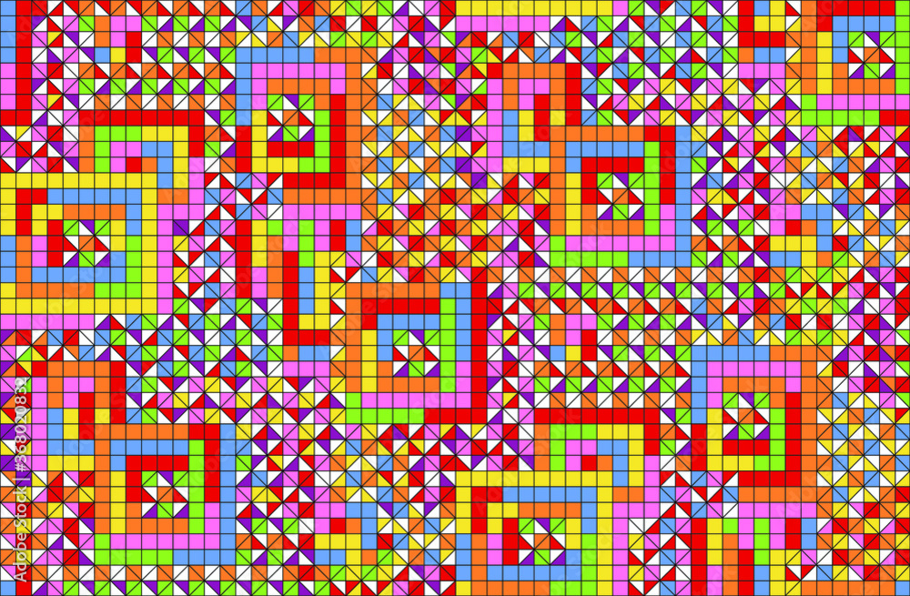 Seamless abstract geometrical square pattern made with colorful square and unique design. Seamless abstract geometrical square pattern made with colorful square and unique design.