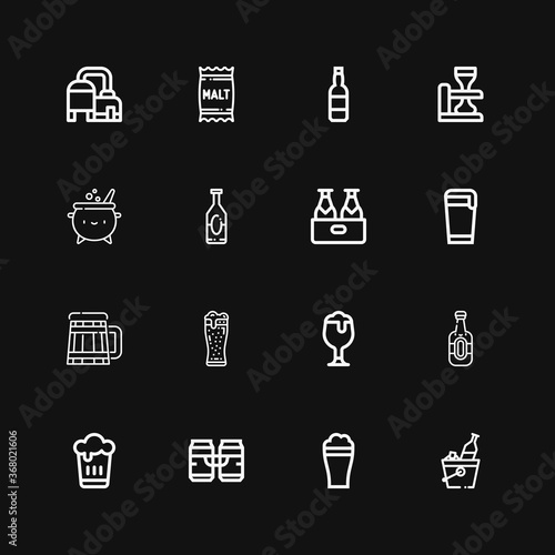 Editable 16 brew icons for web and mobile