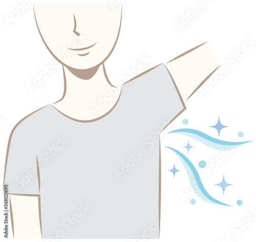 脇の下が清潔な男性　ワキガや体臭の改善