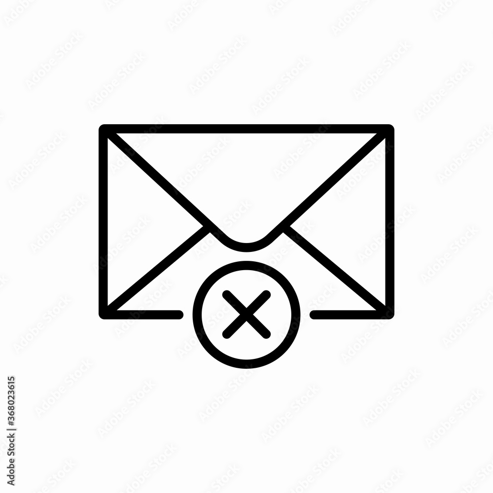 Outline remove message icon.Remove message vector illustration. Symbol for web and mobile Outline remove message icon.Remove message vector illustration. Symbol for web and mobile