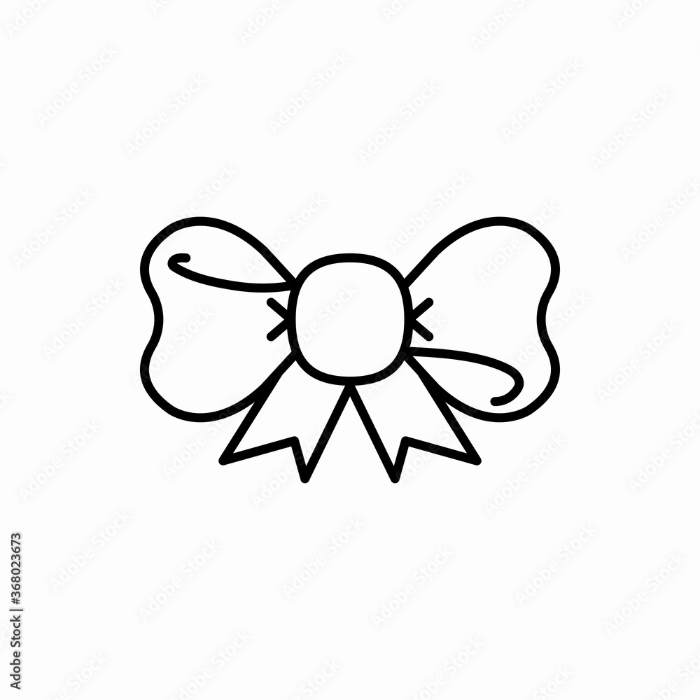 Outline ribbon icon.Ribbon vector illustration. Symbol for web and mobile Outline ribbon icon.Ribbon vector illustration. Symbol for web and mobile