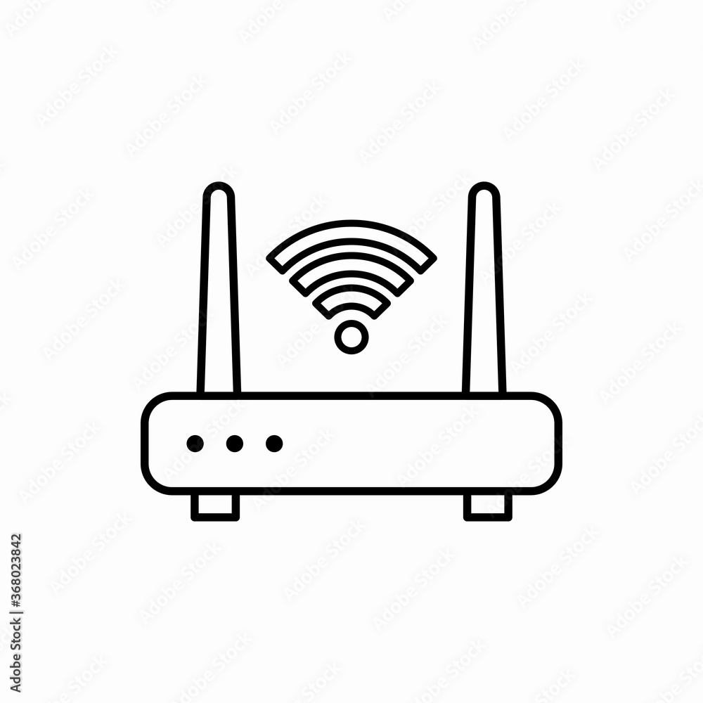 Outline router icon.Router vector illustration. Symbol for web and mobile Outline router icon.Router vector illustration. Symbol for web and mobile