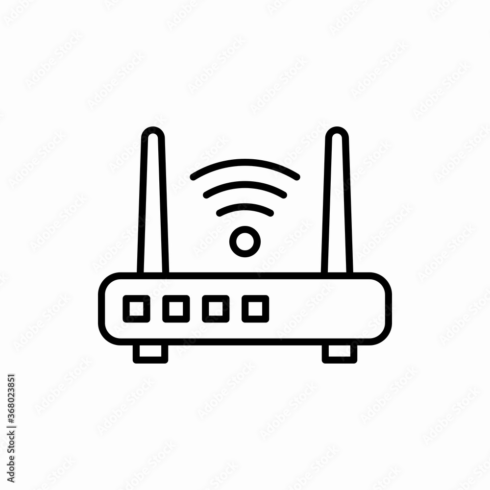 Outline router icon.Router vector illustration. Symbol for web and mobile Outline router icon.Router vector illustration. Symbol for web and mobile