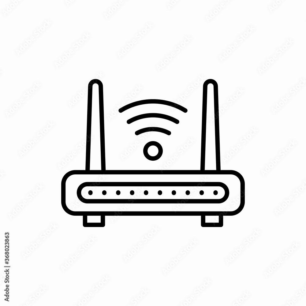 Outline router icon.Router vector illustration. Symbol for web and mobile Outline router icon.Router vector illustration. Symbol for web and mobile