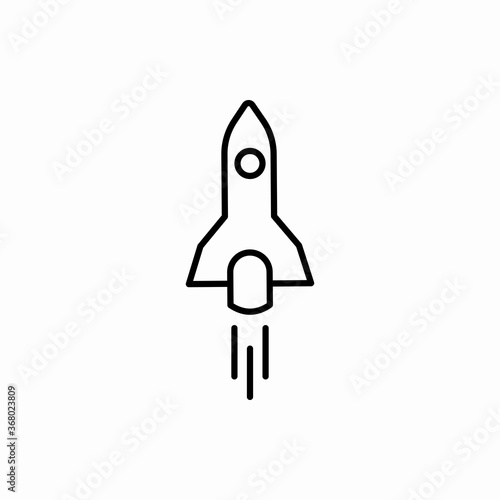 Outline rocket icon.Rocket vector illustration. Symbol for web and mobile