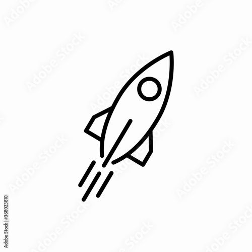 Outline rocket icon.Rocket vector illustration. Symbol for web and mobile