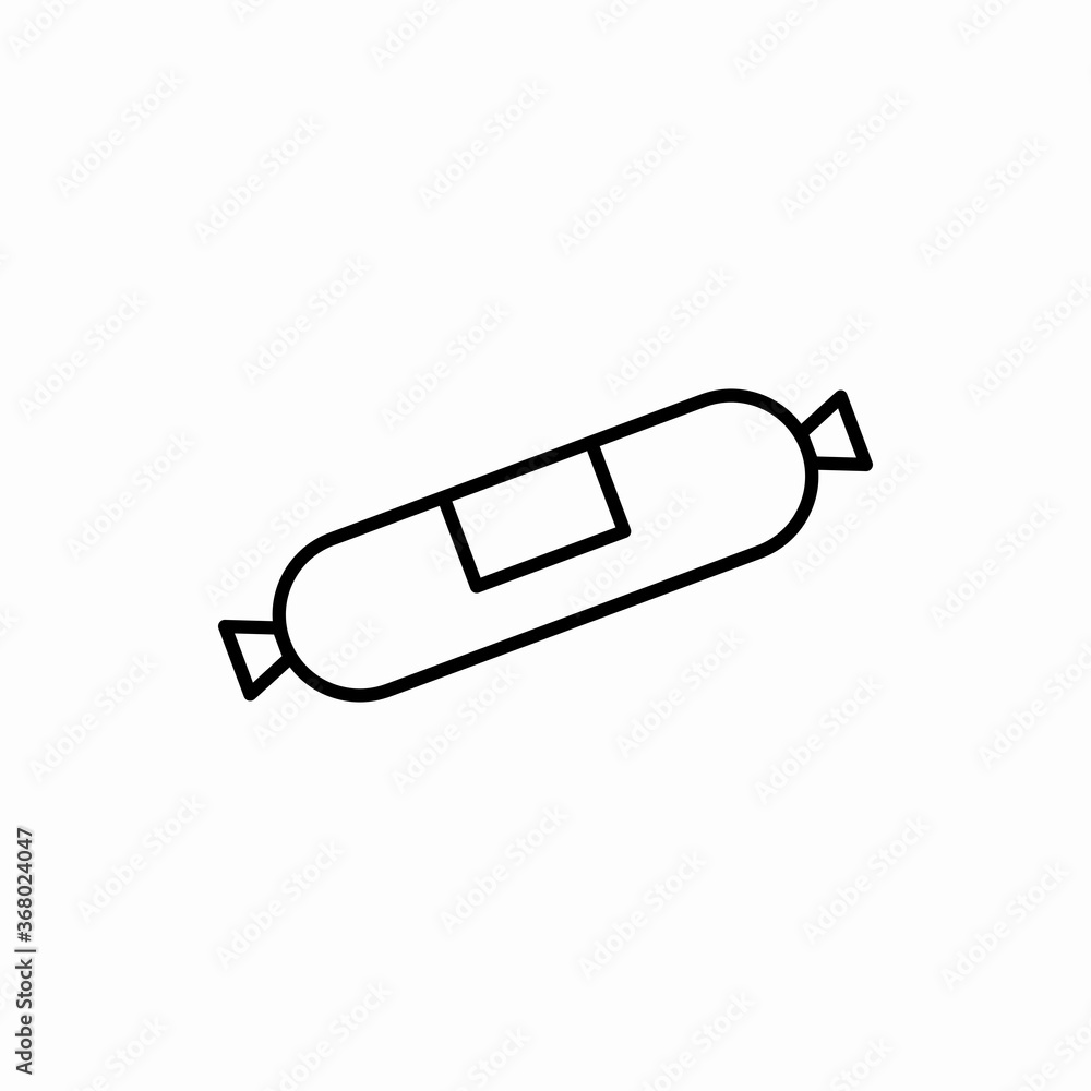 Outline sausage icon.Sausage vector illustration. Symbol for web and mobile Outline sausage icon.Sausage vector illustration. Symbol for web and mobile
