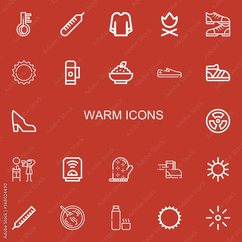 Editable 22 warm icons for web and mobile Editable 22 warm icons for web and mobile