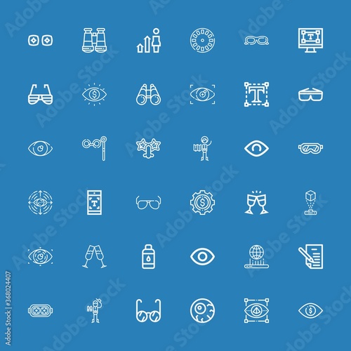 Editable 36 vision icons for web and mobile