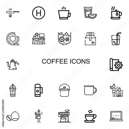 Editable 22 coffee icons for web and mobile