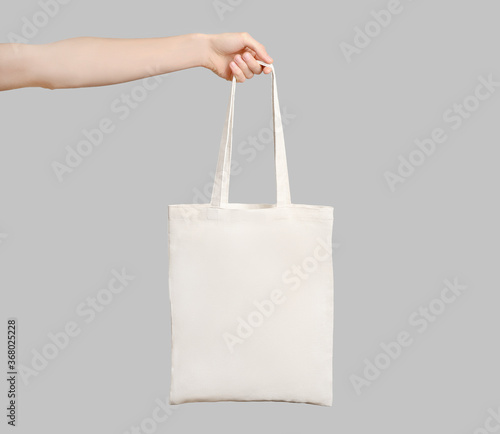 Hand with eco bag