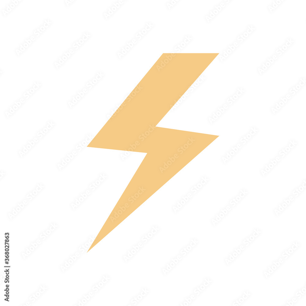 weather concept, thunder icon, flat style weather concept, thunder icon, flat style