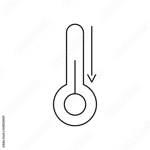 thermometer icon image, line style