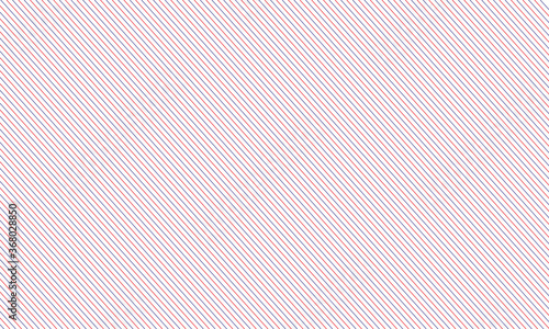 Classic thin hairline red and blue vintage diagonal pinstripe pattern on white background vector