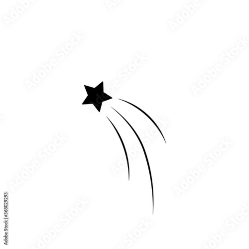 Cute icon of small shooting star. Modern vector design.