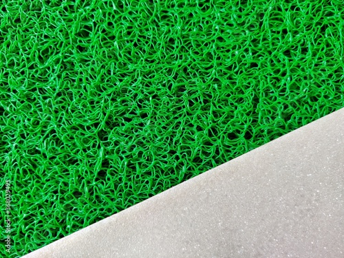 Foto Combination of green and white color wallpaper background