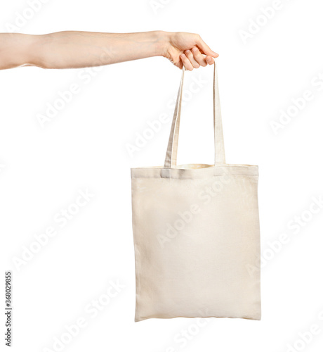 Hand with eco bag