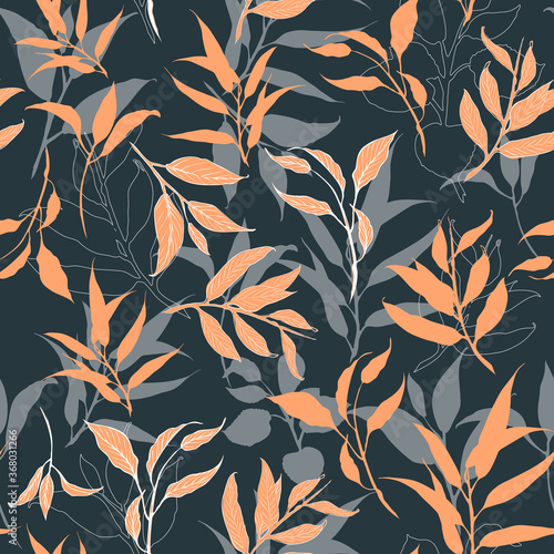 Hand drawn botanical background
